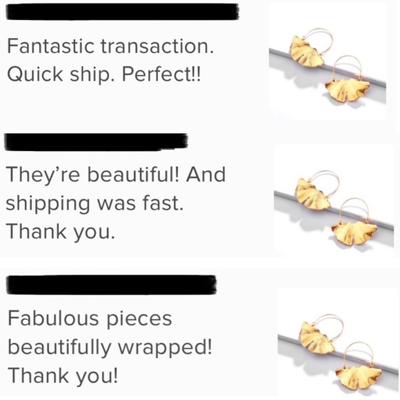 🌈2/$30 New Anthro Gold Ginkgo Leaf Earrings - Picture 2 of 2